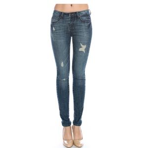 Scraped Skinny Jeans